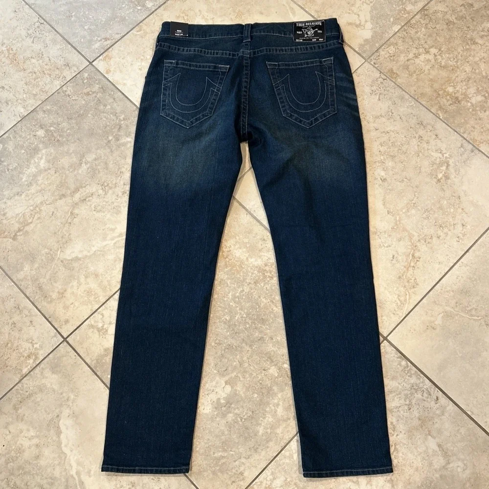 True Religion‎ Rocco Jean Men 36x32 Blue Denim Relaxed Skinny GGJD Last Call